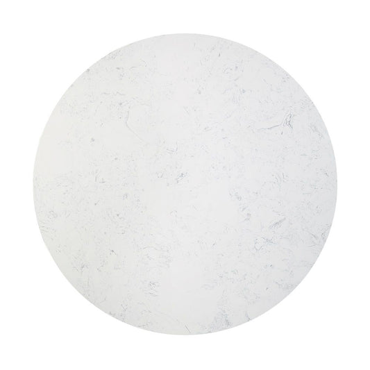 Jaramillo - Round Dining Table With Engineered Marble Top - Engineered Marble Top & Black
