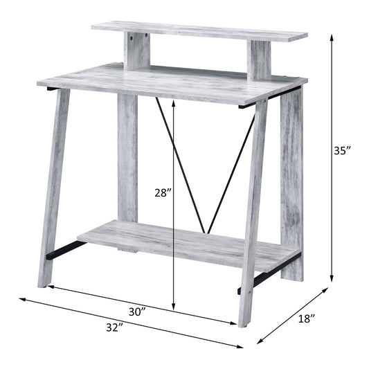 Nypho - Writing Desk - Antique White & Black
