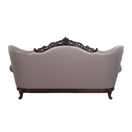 Benbek - Sofa With 5 Pillows - Fabric & Antique Oak