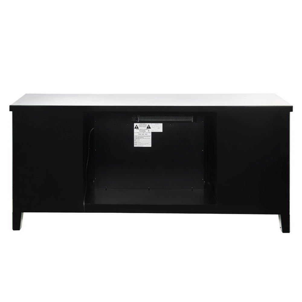 Noralie - 59" X 16" TV Stand With Fireplace - Mirrored & Faux Diamonds