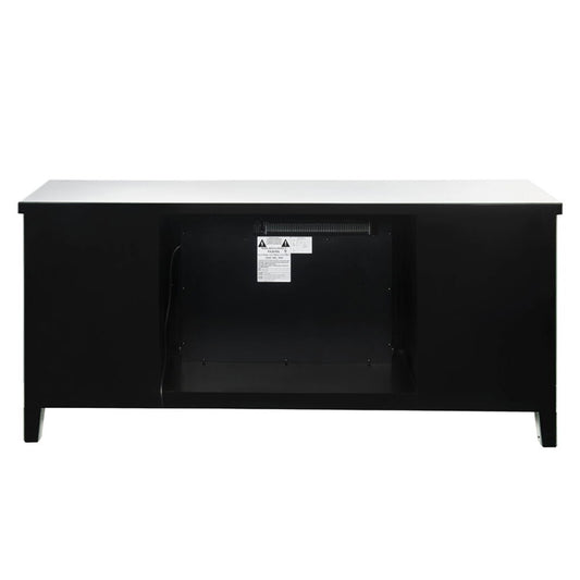 Noralie - 59" X 16" TV Stand With Fireplace - Mirrored & Faux Diamonds