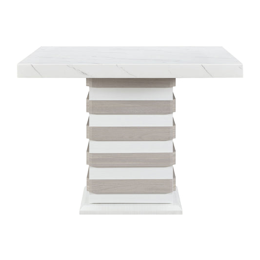 D2507 - Bar Table With Hidden Storage In The Base - White