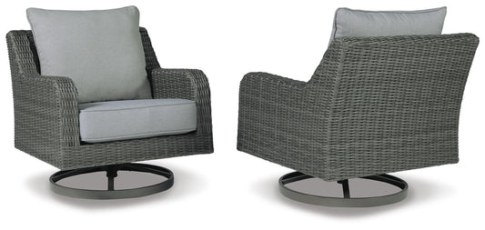 Elite Park - Swivel Lounge With Cushion - Gray