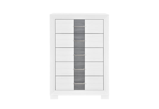 Optimus - 5 Piece King Bedroom Set - White