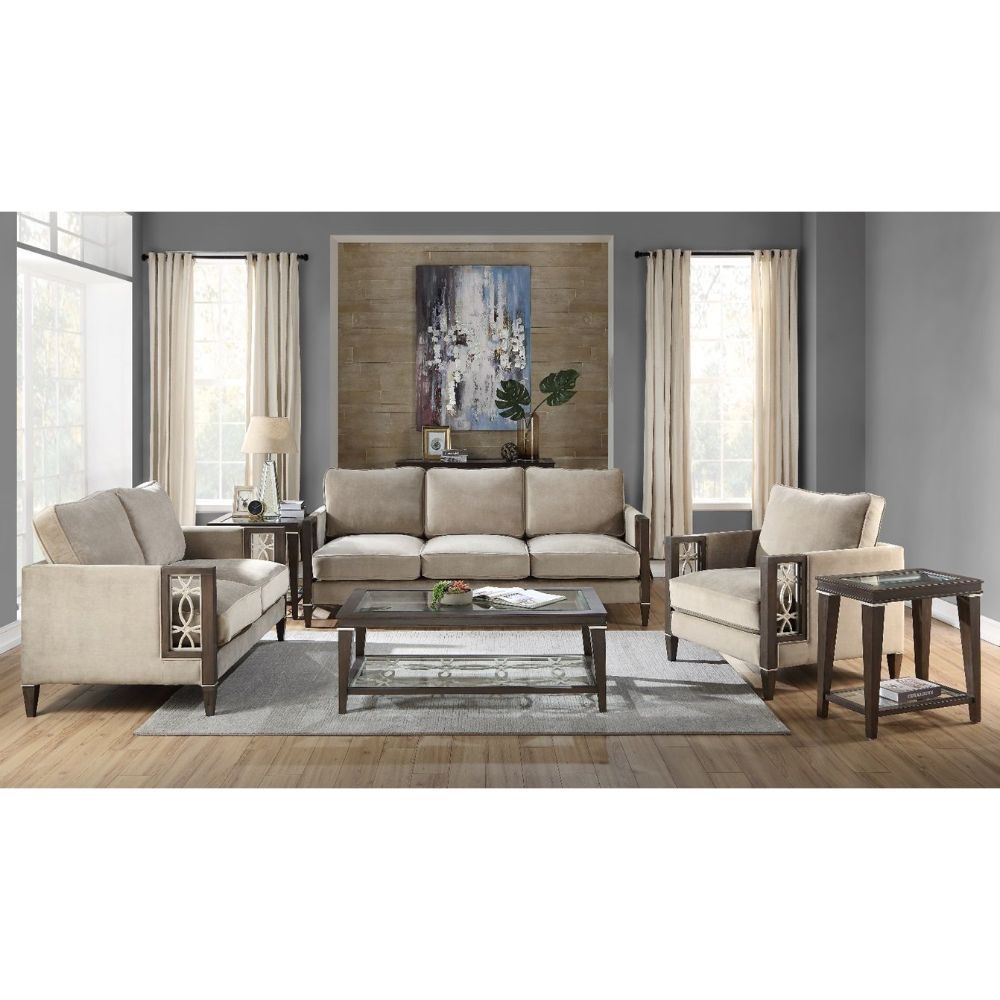 Peregrine - Sofa - Velvet & Walnut