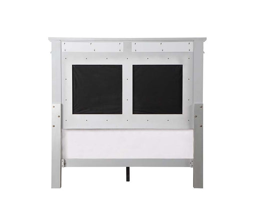Varian - Twin Bed - Burgundy Velvet, Silver & Mirrored