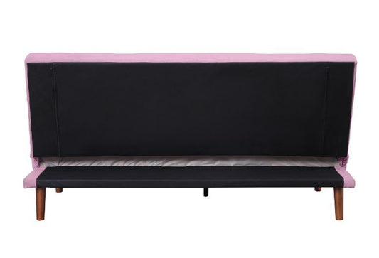 Yolandi - Adjustable Sofa - Pink Velvet & Dark Walnut