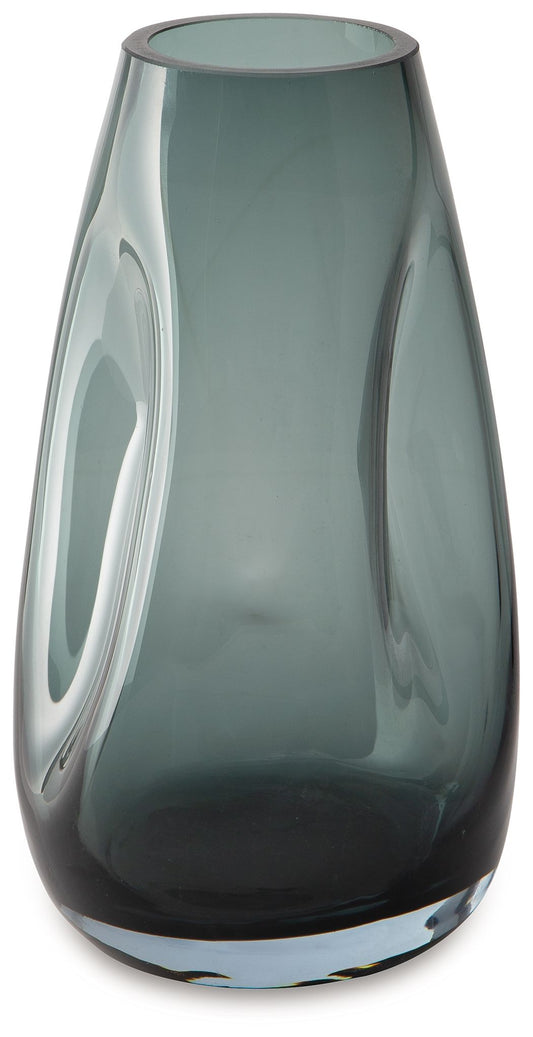 Beamund - Vase (Set of 2) - 9" - Teal Blue