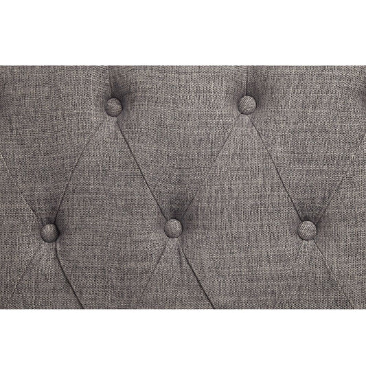 Florian - Sofa With 4 Pillows - Gray Fabric & Antique White