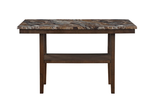 D4355 - 7 Piece Dining Room Set (Bar Table With 6 Bar Stools) - Dark Brown