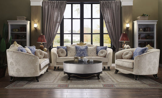 Sheridan - Chair With 2 Pillows - Cream Fabric