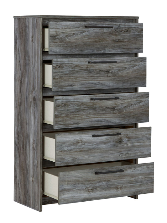 Baystorm - Five Drawer Chest - Gray