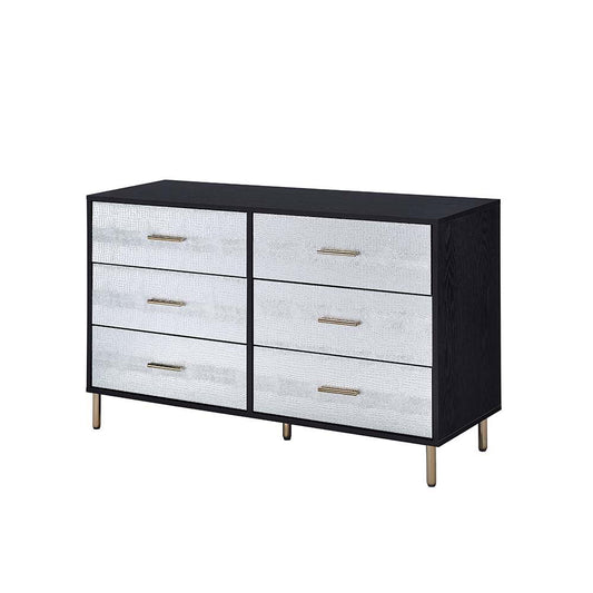 Myles - Dresser - Black, Silver & Gold
