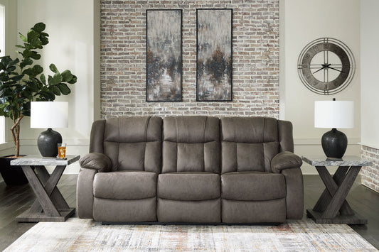 First Base - Reclining Sofa - Gunmetal