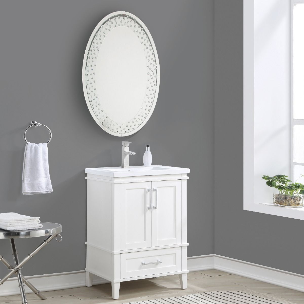 Nysa - Accent Decor - Mirrored & Faux Crystals