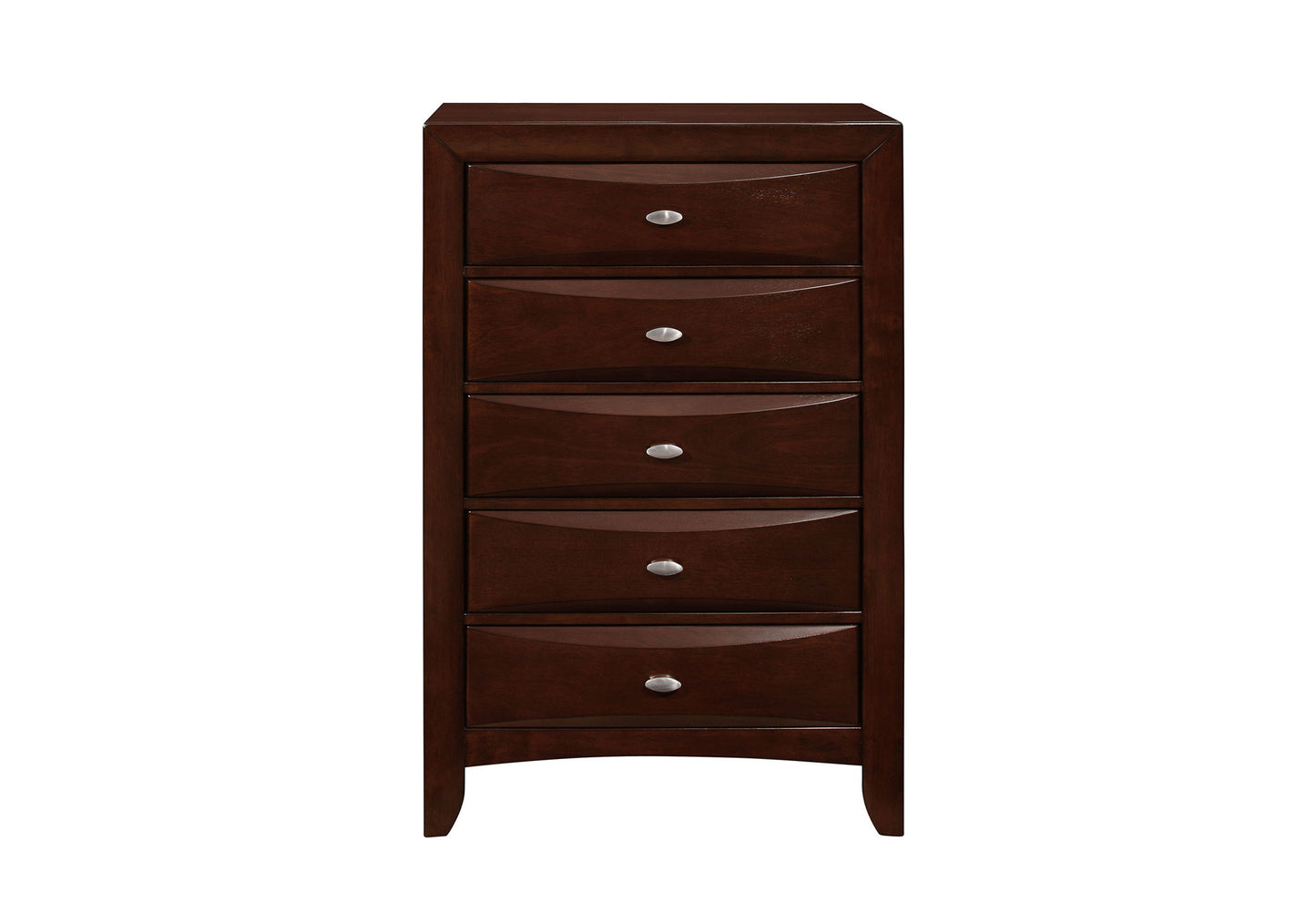 Linda - 5 Piece Full Bedroom Set - Merlot