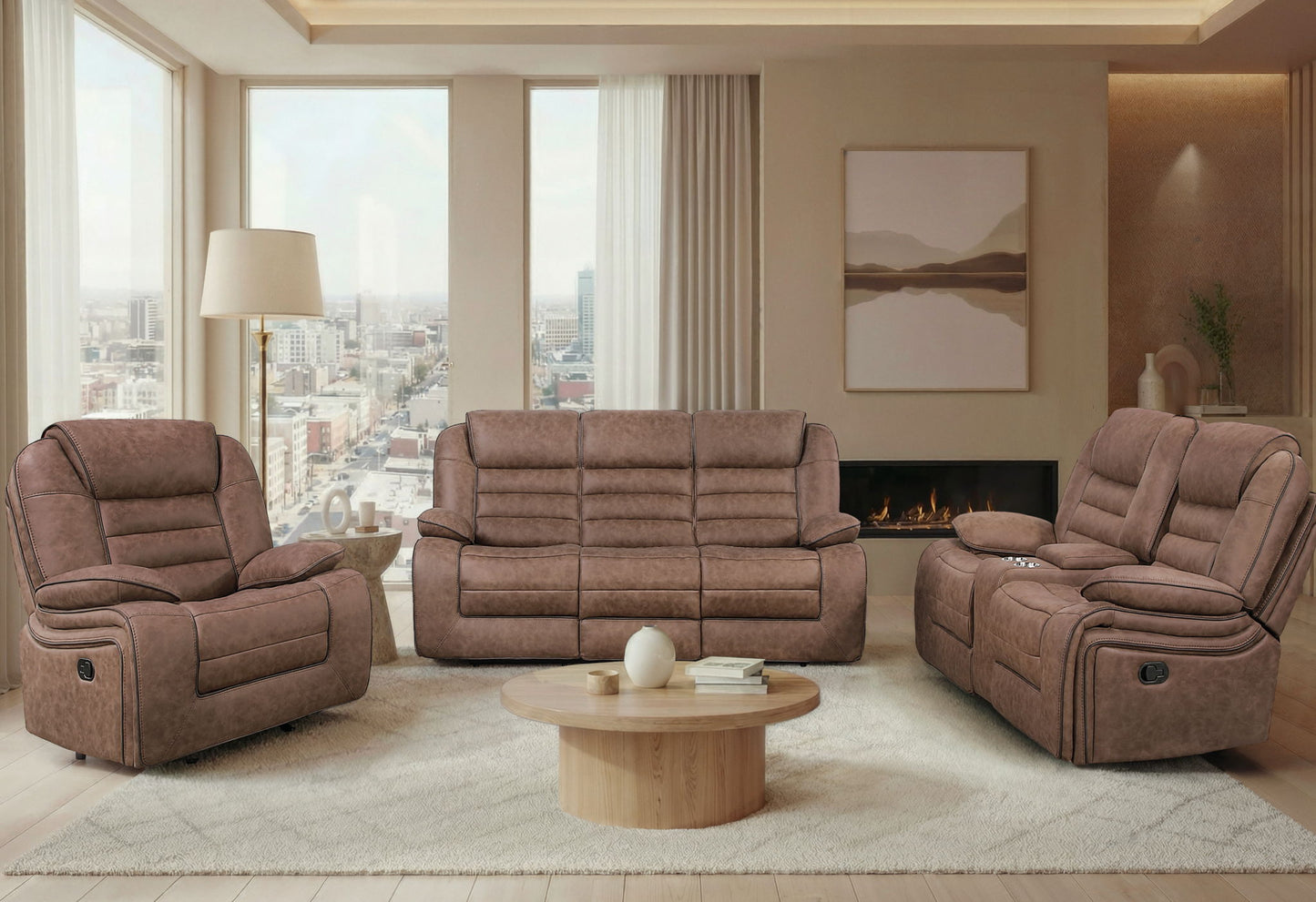 U2250 - Reclining Sofa - Brown