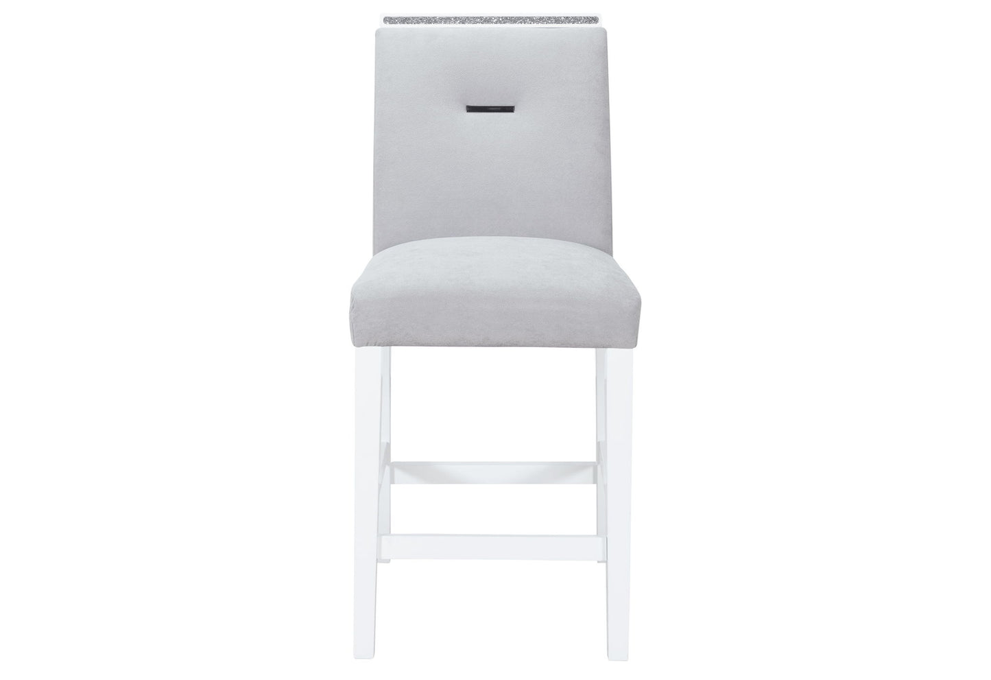Monaco - 5 Piece Dining Room Set (Bar Table & Four Bar Stools) - Light Gray / White