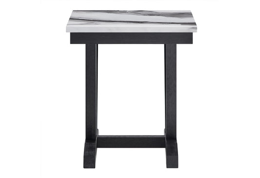 T1319 - End Table - Black / White
