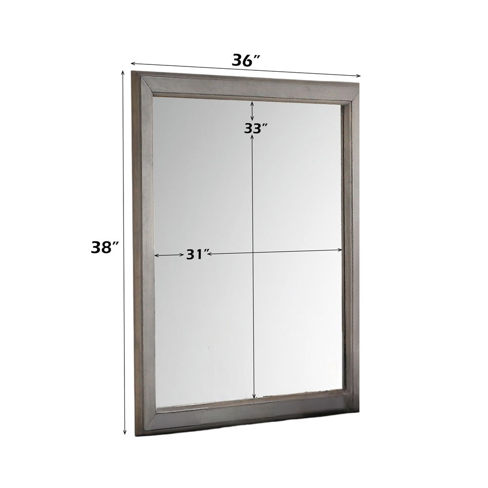 Louis Philippe III - Gray Mirror - Antique Gray