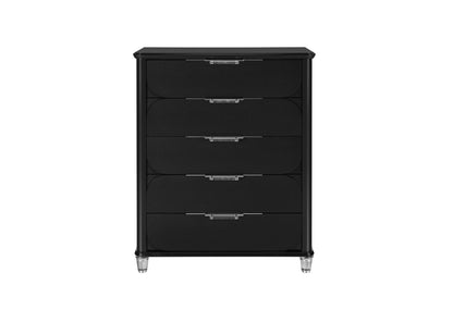 Lando - 5 Piece Queen Bedroom Set (Bed, Dresser & Mirror, Nightstand, Chest) - Black