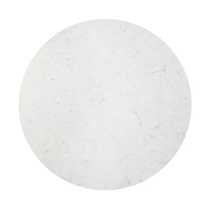 Jaramillo - Round Dining Table With Engineered Marble Top - Engineered Marble Top & Black