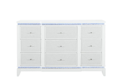 Alina - 5 Piece King Bedroom Set With LED, Cooler, Speaker And USB - White