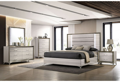 Zambrano - 6 Piece Queen Bedroom Set With Vanity Set - White