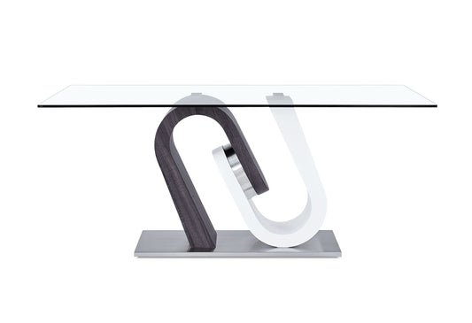 D4127 - 9 Piece Dining Room Set (Dining Table And 8 Dinning Chairs) - Silver
