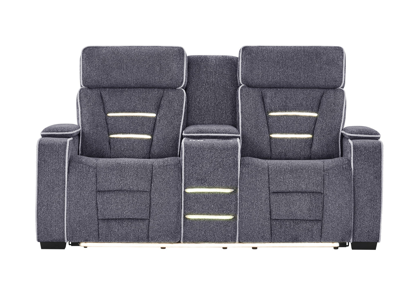 U1895 - P2 Reclining Sofa / Console Reclining Loveseat / Recliner - Dark Gray