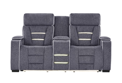 U1895 - P2 Reclining Sofa / Console Reclining Loveseat / Recliner - Dark Gray