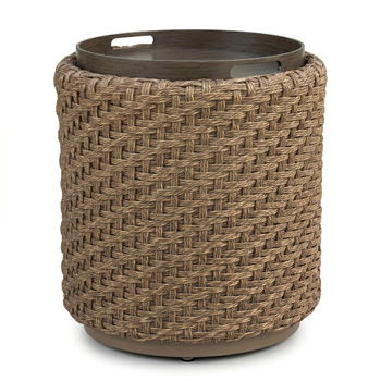 Alabaster - Round End Table - Beige