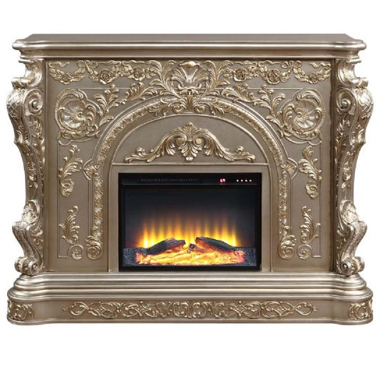 Danae - Fireplace - Antique Silver