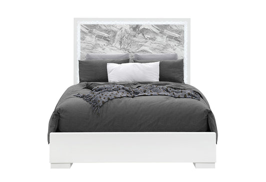 Naomi - 5 Piece Full Bedroom Set - Silver