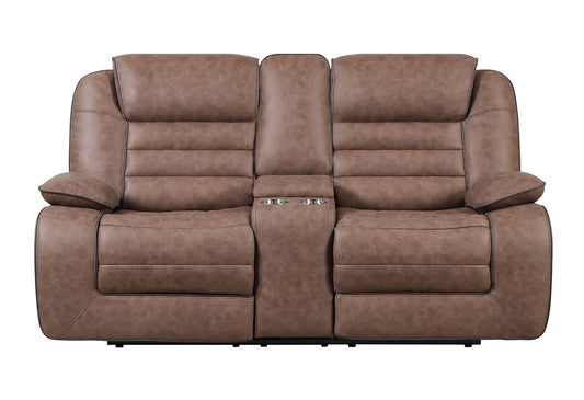 U2250 - Reclining Sofa / Console Reclining Loveseat / Glider Recliner - Brown