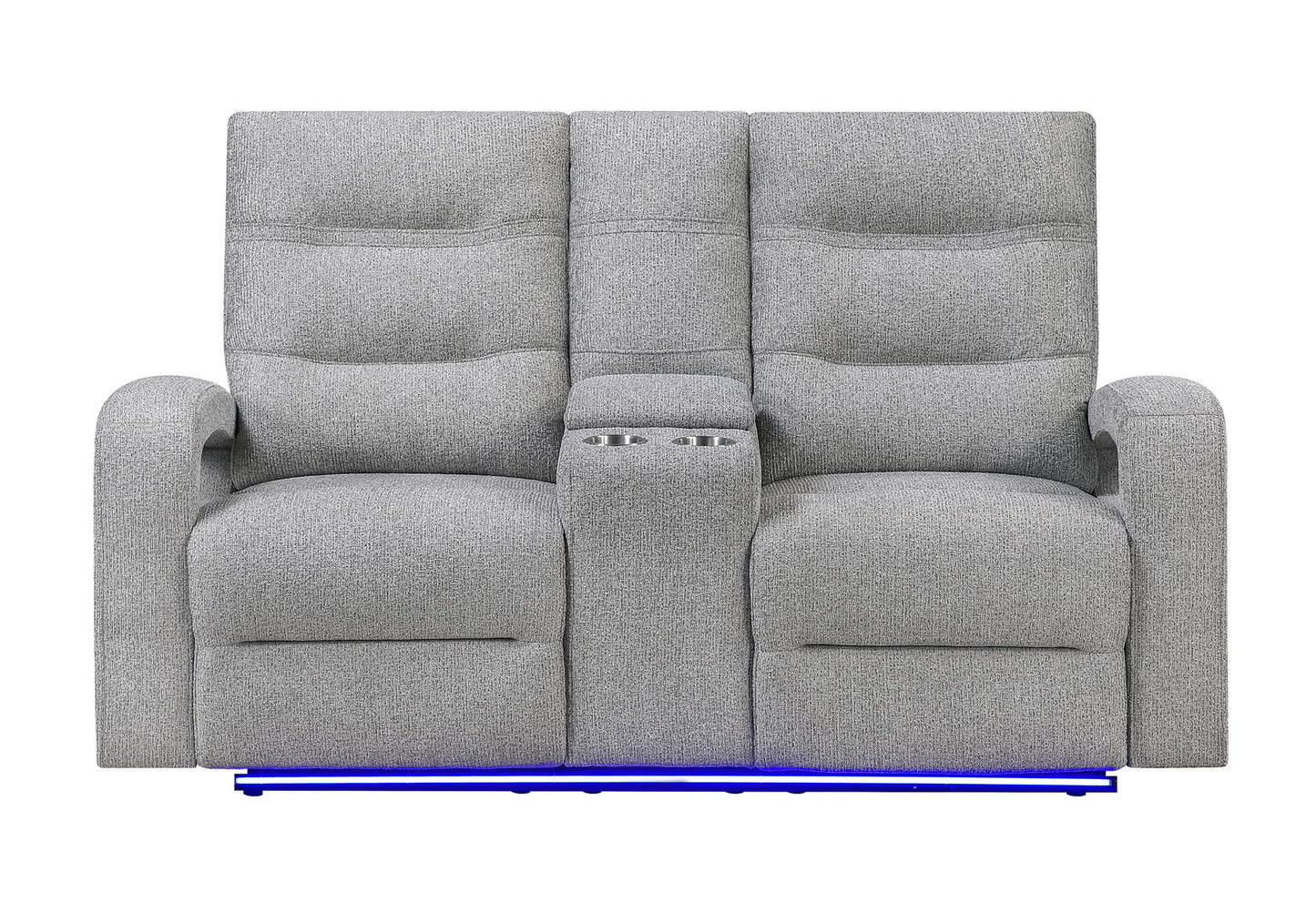 U6611 - 3 Piece Living Room Set (15 Power Reclining Sofa / Power Console Reclining Loveseat / Power Recliner) - Dark Gray