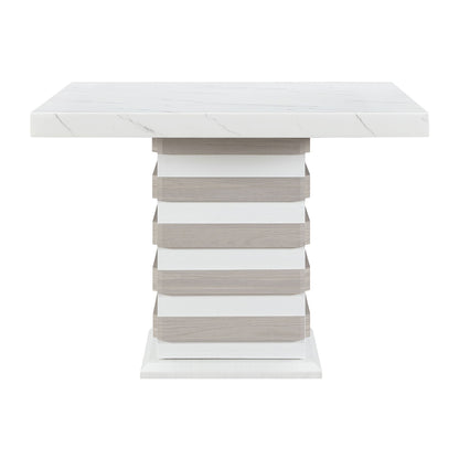 D2507 - Bar Table With Hidden Storage In The Base - White