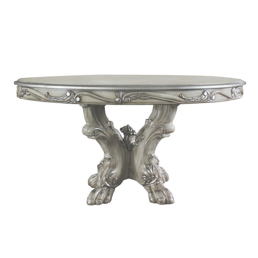 Dresden - Round Pedestal Dining Table - Vintage Bone White