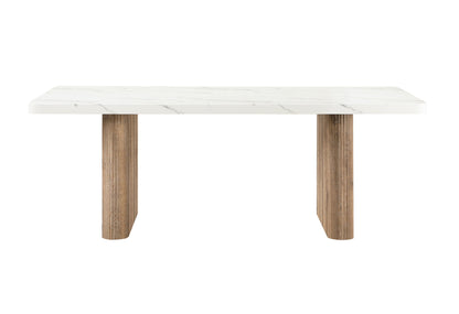 D2504 - 5 Piece Dining Room Set (Dining Table And 4 Dining Chairs) - White / Light Gray