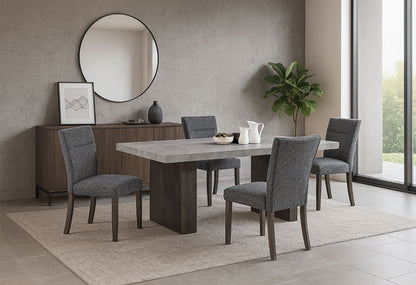 D2410 - 7 Piece Dining Room Set (Dining Table And 6 Dining Chair) - Gray