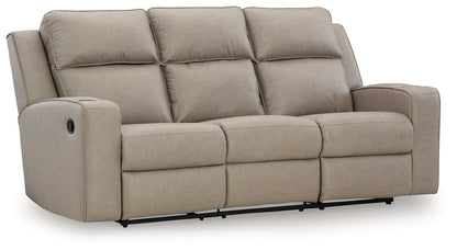 Lavenhorne - Rec Sofa W/Drop Down Table - Pebble
