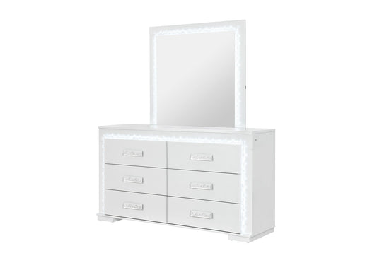 Naomi - Dresser With LED - Silver