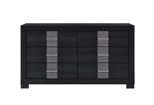 Optimus - 4 Piece Bedroom Set (King Bed, Dresser, Mirror, Nightstand) - Black
