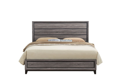 Kate - 4 Piece King Bedroom Set (King Bed, Dresser, Mirror, Nightstand) - Foil Gray