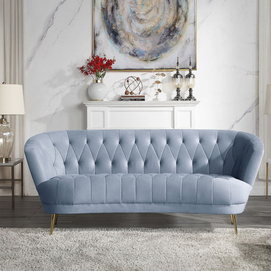 Bayram - Sofa - Light Gray Velvet