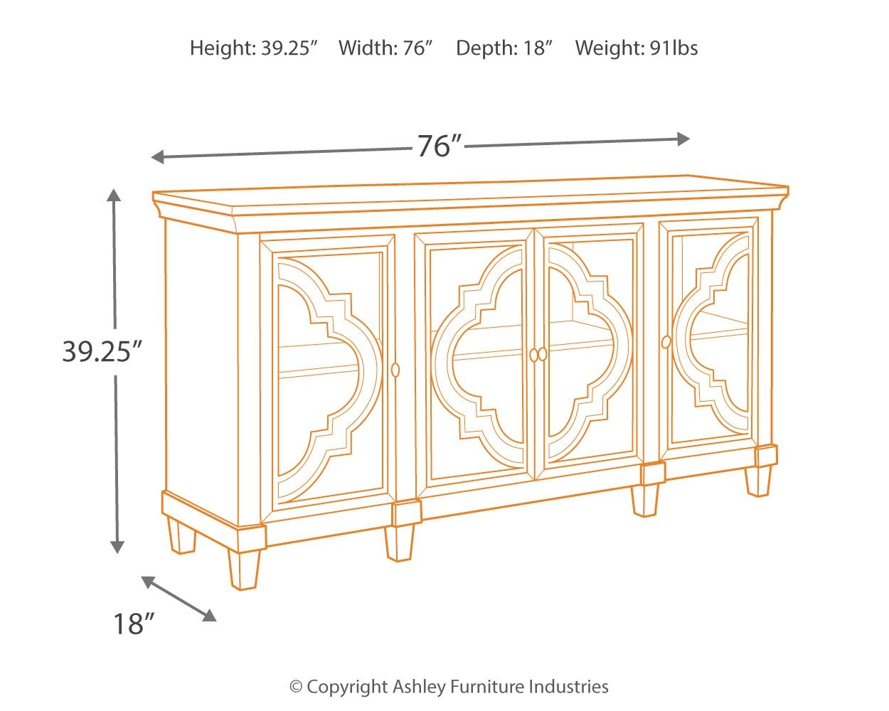 Fossil Ridge - Accent Cabinet - Gray