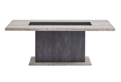 D8030DT - Dining Table Base With Storage Drawers - Black / Brown