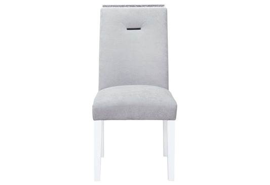 Monaco - 5 Piece Dining Room Set (Dining Table And Four Dining Chairs) - Light Gray / White