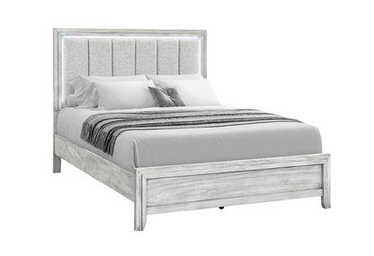 Elsie - Queen Bed With LED - Light Gray