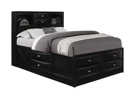 Linda - 5 Piece Queen Bedroom Set - Black